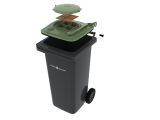 120l gft container met gemonteerd biofilterdeksel (exploded view)