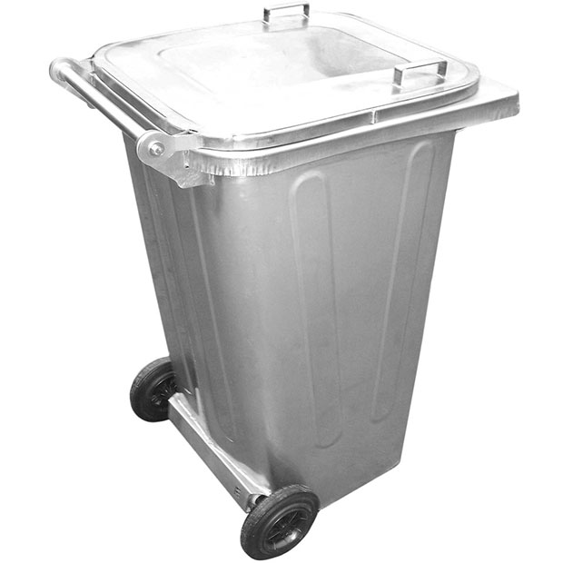 Müllcontainer aus Edelstahl